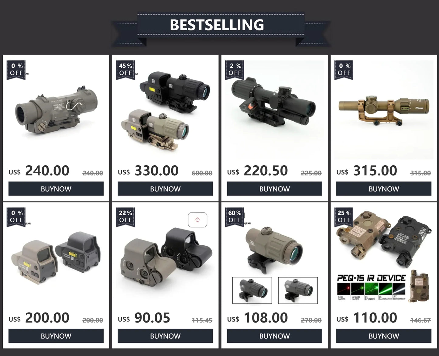 Tactical 3.5MOA Enclosed Red Dot Reflex Sight