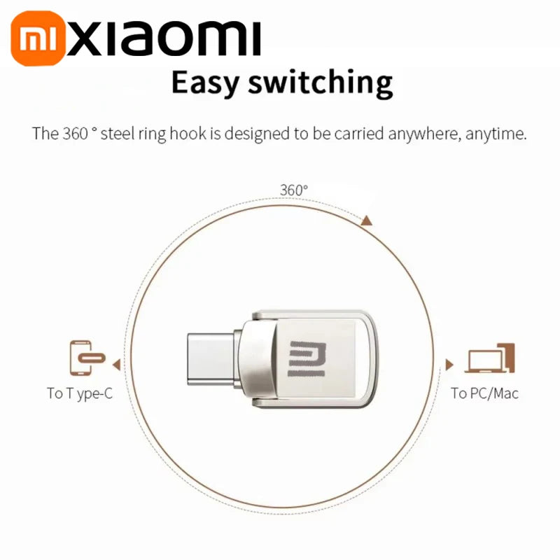 Xiaomi U-Disk USB 3.2 Type-C Interface Mobile Phone Computer Mutual Transmission Portable USB Memory 2TB 1TB 512GB 2025 NEWEST
