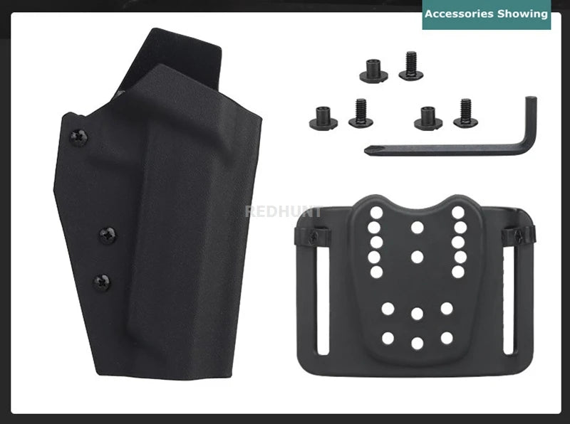 Hunting Gun Holster Kydex Pistol Case Light TLR-1 X400 X300 XC1 Bearing Waist Gun Bag for G17/19/19X/45/43/43X/20/29