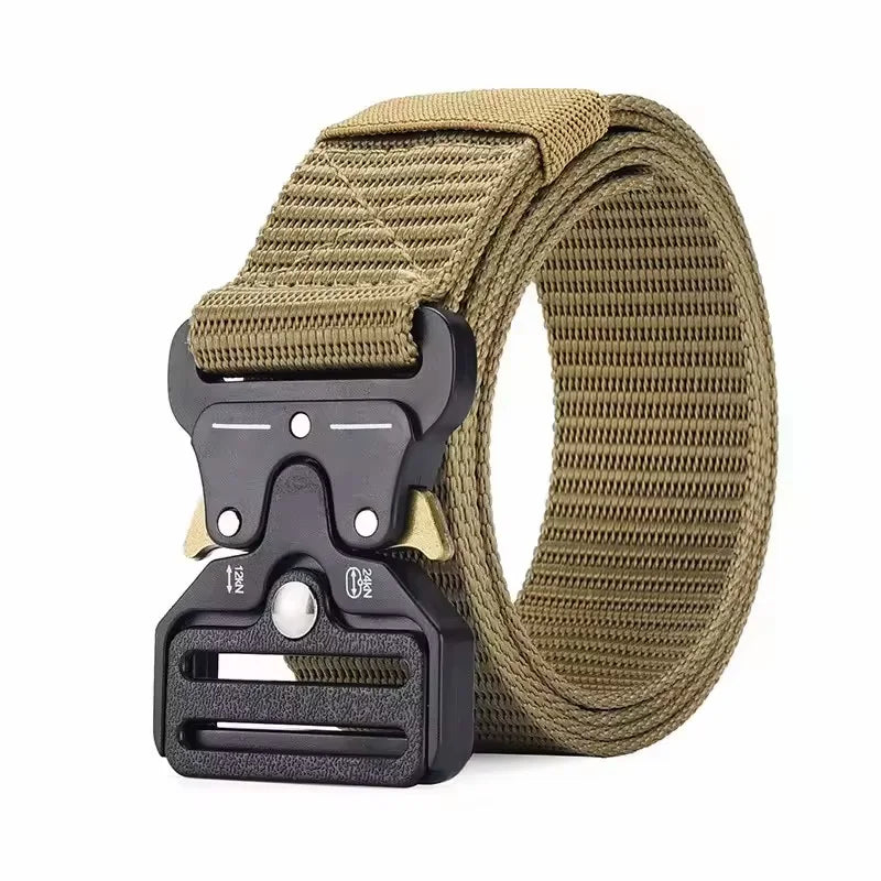 Tactical Belt for Men | All-Weather Nylon Canvas Combat Belt with Neutral Design, Built for Hunting & Outdoor Expeditions
