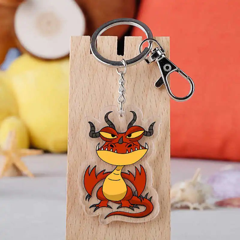 Creative keychain dragon Cute Cartoon Couple DIY Buckle Pendant with Male and Female Ring Ins Personalized