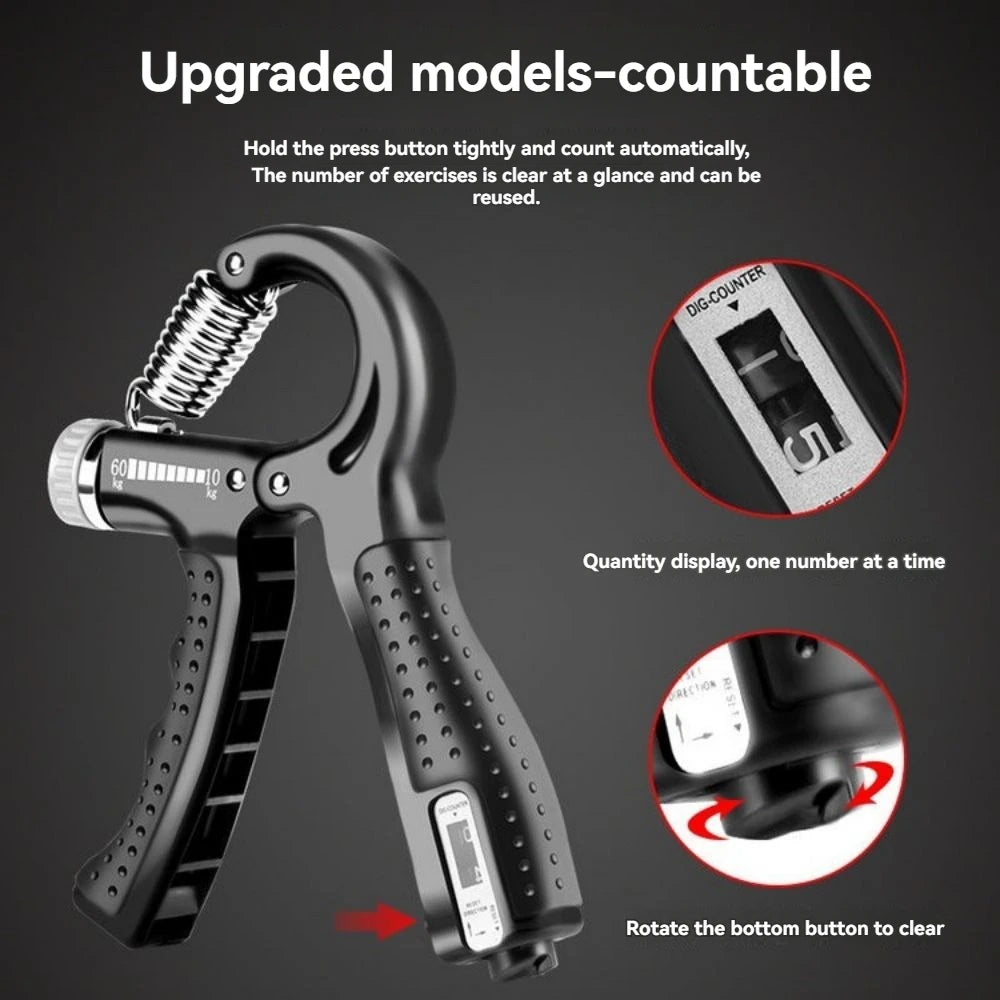Grip Strength Grips Men'S Professional Training Arm Hand Strength Rehabilitation Stress Reduction Wrist Count Adjustable Grips