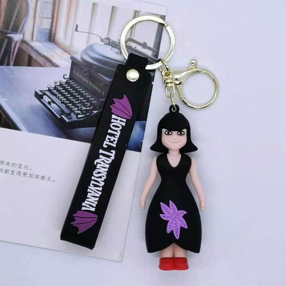 Hotels Transylvania Kids Cartoon Cute Keychain Children Anime Keyring Fashion Jewelry PVC Key Chain Casual Accessories Xmas Gift