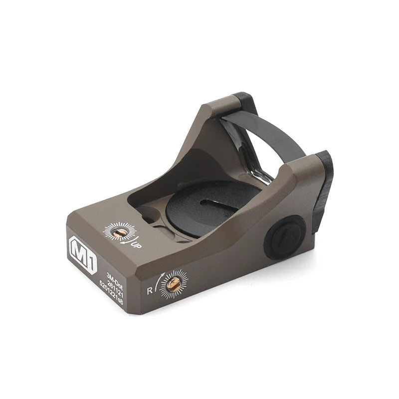 Tactial M1 Green/Red Dot Sight 3MOA with Full Original Markings Airsoft Optics with 20mm Rail and Universal Glock Mount Plate