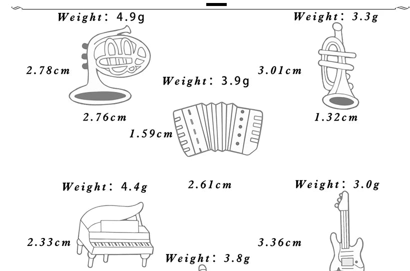 Cool Violin Enamel Pins Elegant Piano Accordion Bass Instrument Brooches Musician Shirt Lapel Pin Badges Jewelry for Music Lover