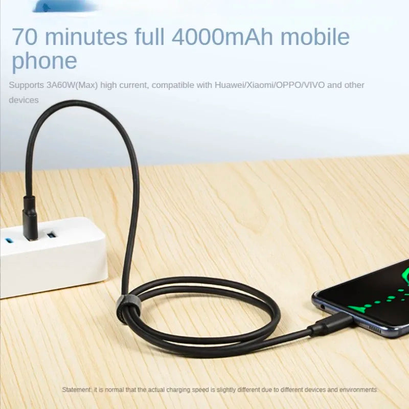 USB3.2 10Gbps Cable USB Type A to USB C 3.1/3.2 Gen2 Cable Data Transfer USB C SSD Hard Disk Cable 3A 60W QC 3.0 Fast Charging