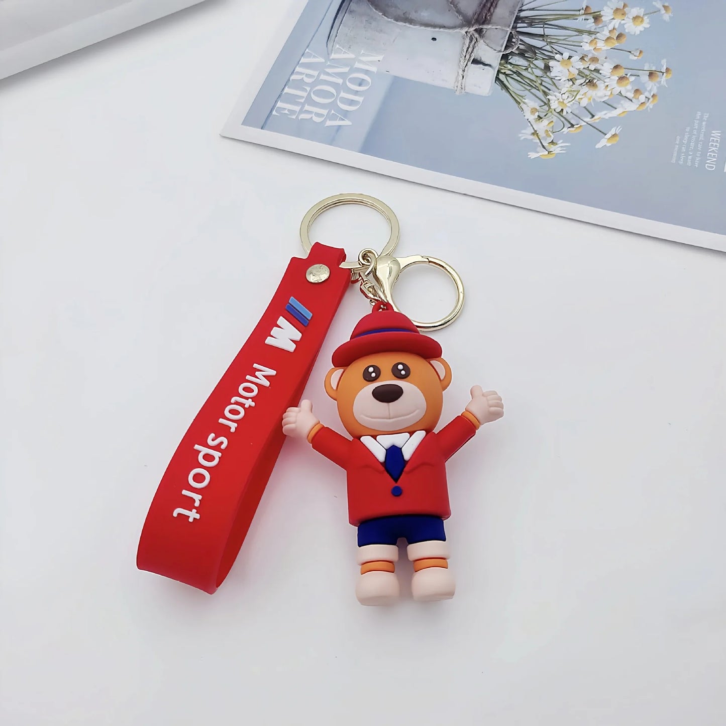 Cartoon Animal  PVC keychain   Doll Pendant Bear Bag car  Accessories