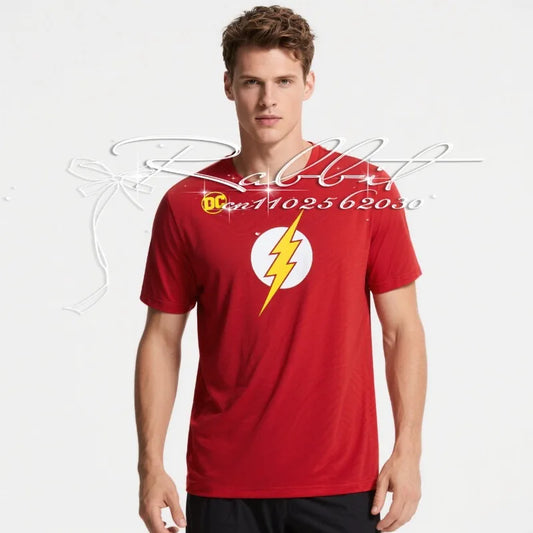 2025 New DC Universe Classic Superhero Flash 3D Printed Sports Quick Drying T-shirt for Men's Youth Casual Loose T-shirt