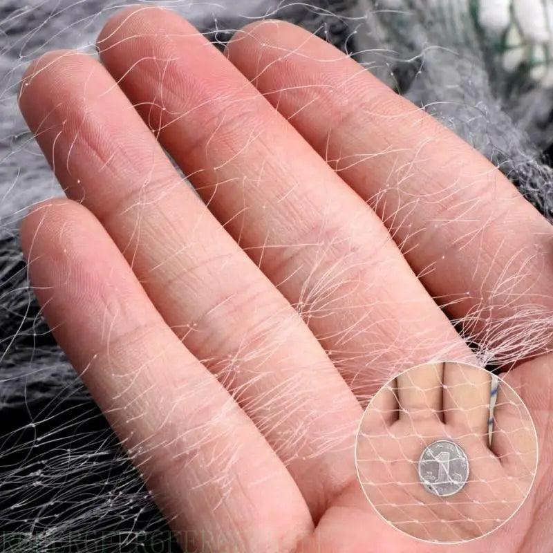 652F Fishing Net 8m Single Layer Monofilament Fishing Gill Net for w/ Floats Fishing Mesh Trap Net Netting Tackle Out