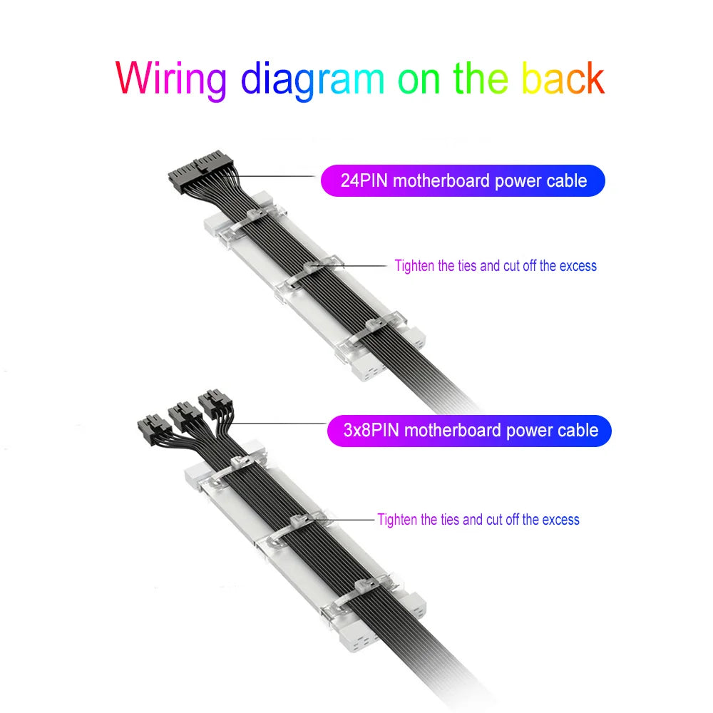 ARGB Sync Board for PC Power Supplies 24-pin GPU Graphics Cards 8-pin Cables and Chassis Illuminated Neon Cables RGB LED Strips