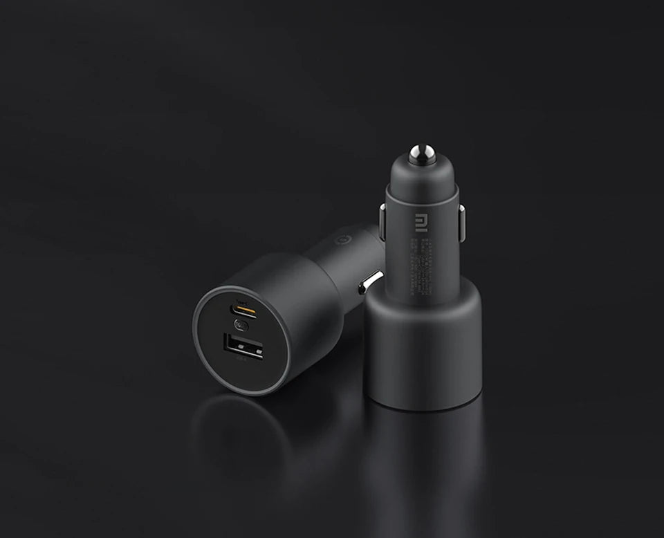 Xiaomi Mi Car Charger 100W MAX 1A1C Fast Charging Dual-port USB-A USB-C Smart Device Fully Compatible With Light Effect Display