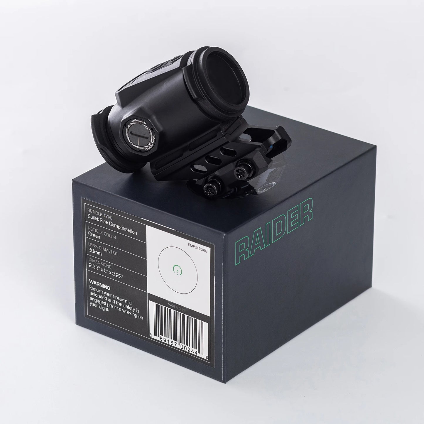 Tactical 1x20mm Reflex Red Green Dot Sight Riflescope with Free Mount Rails Optic Sight Shake N’ Wake for Shield Handguns