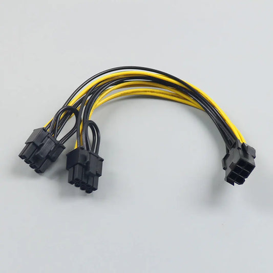 PCI-E 6-pin To Dual (6-pin/8-pin) 6+2-pin Power Splitter Cable Graphics Card PCIE PCI Express 6Pin To Dual 8Pin Power Cable