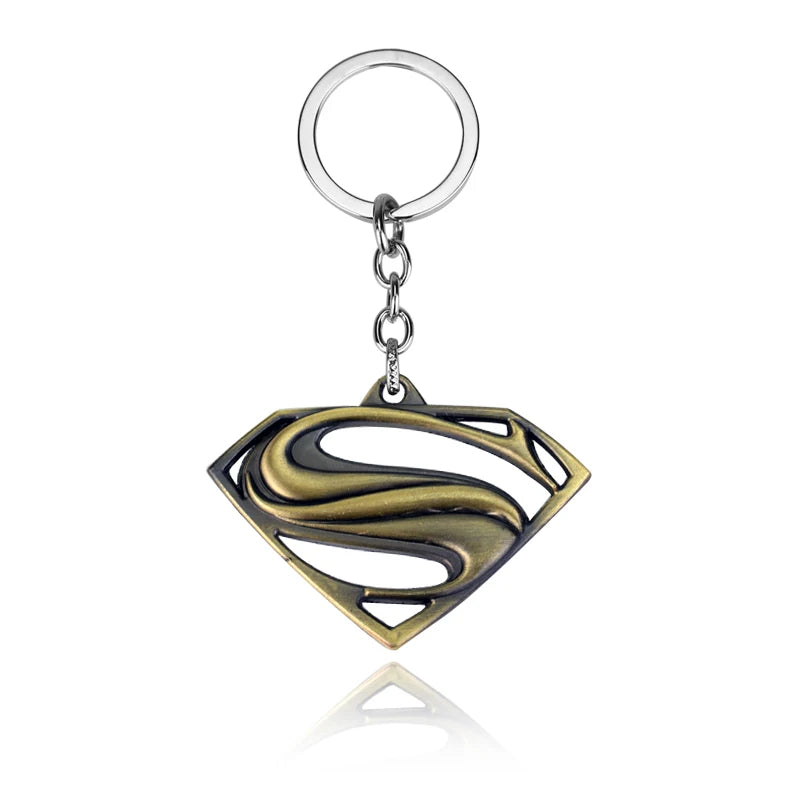 Marvel Superman keychain Cartoon Comics Avengers League Super Hero Backpack Pendant Children's Toys