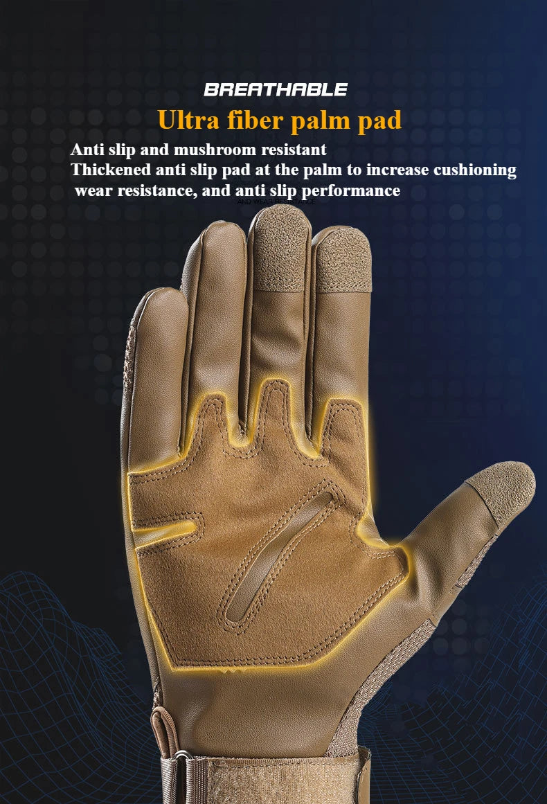Tactical Gloves for Men's Outdoor Cycling Motorcycle Sports,anti Slip Windproof Wear-resistant Combat Protection Hunting Gloves