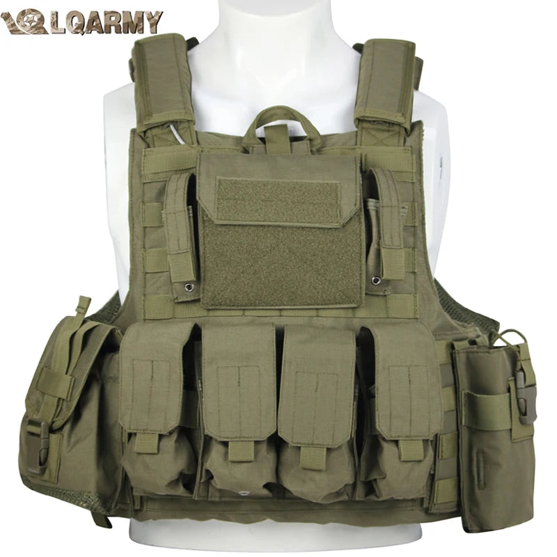 Tactical Vest Outdoor Body Armor Combat  Hunting Plate Carrier Molle Vest  Airsoft Training Protective Vests
