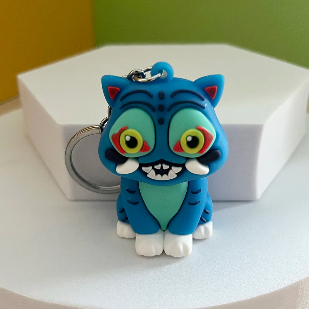 Anime Kawaii KPop Demon Hunters PVC Doll Keychain Cute Cartoon Keyring Bag Pendant Fashion Jewelry Accessory for Kids Gift