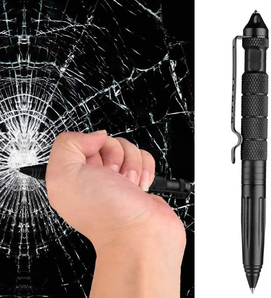 Military Tactical Pen, Professional Self Defense Pen, Emergency Glass Breaker Pen - Tungsten Steel, Writing Tool
