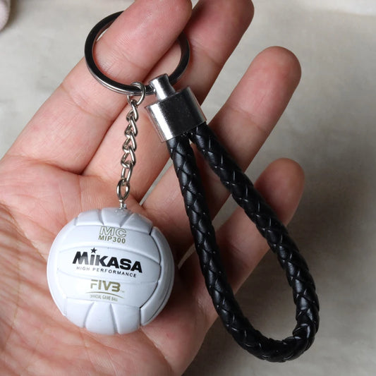 PVC Volleyball Keychain ball toy Sport Key Chain Gift Car Ball Key Holder Ring For Players Men Women Keyring Birthday Gift