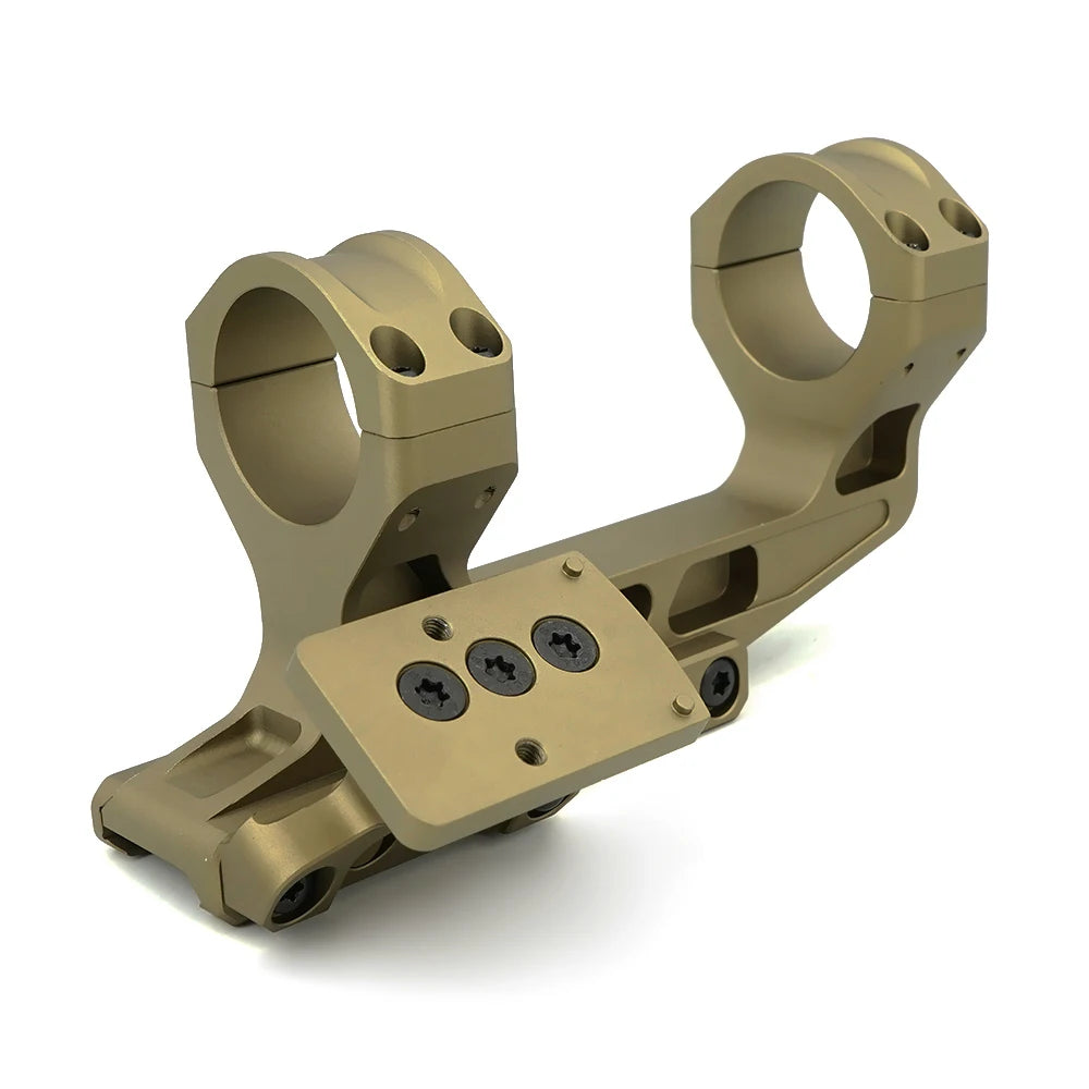 Tactical Fast  LPVO Scope Mount 30mm Tube With Offset Mount Plate For Red Dot Sight ,FDE And Black Color