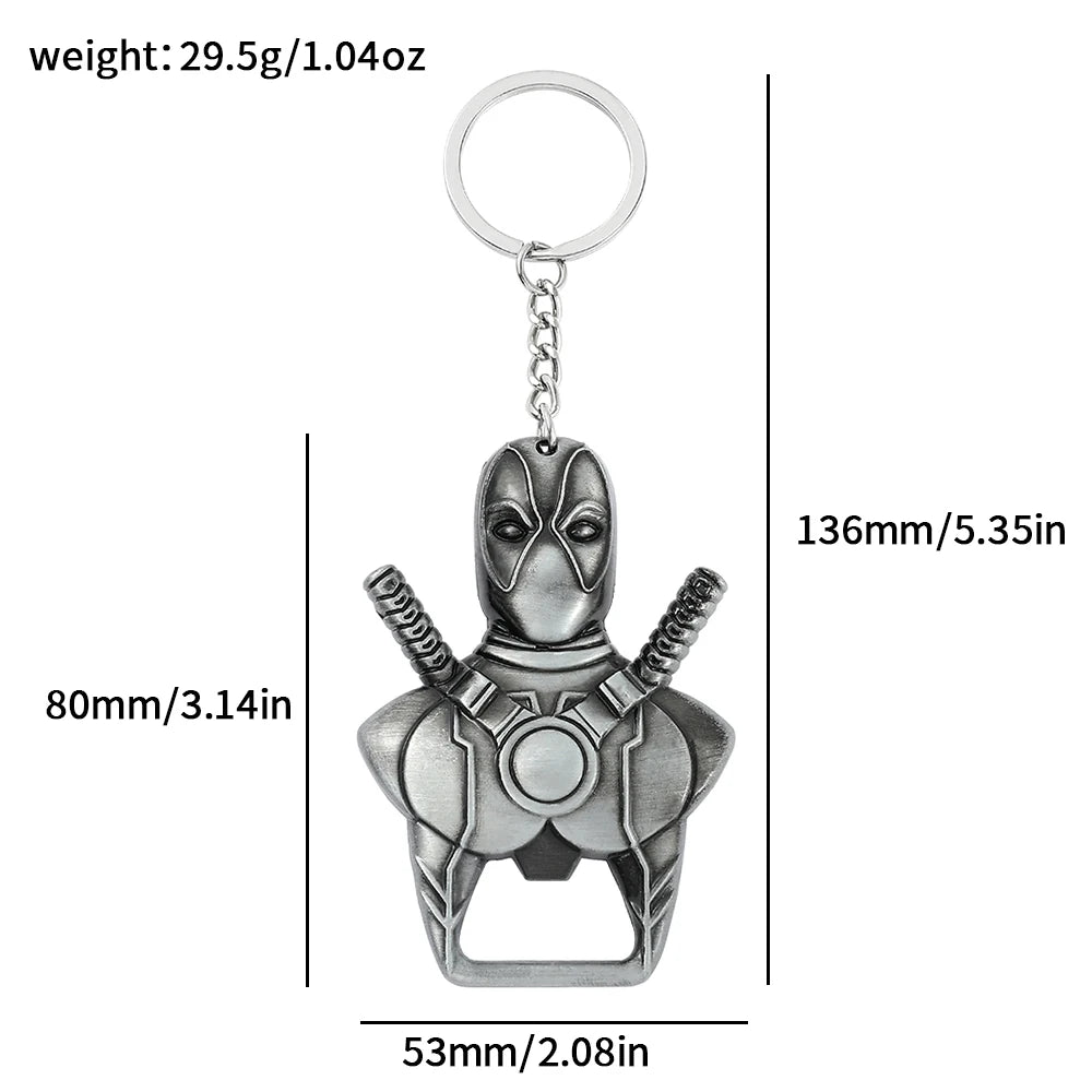 Marvel Superhero Metal Keychain for Bag, Avengers Pendant, Thor Hammer, Deadpool, Spiderman, Iron Man, Captain America Keyrings