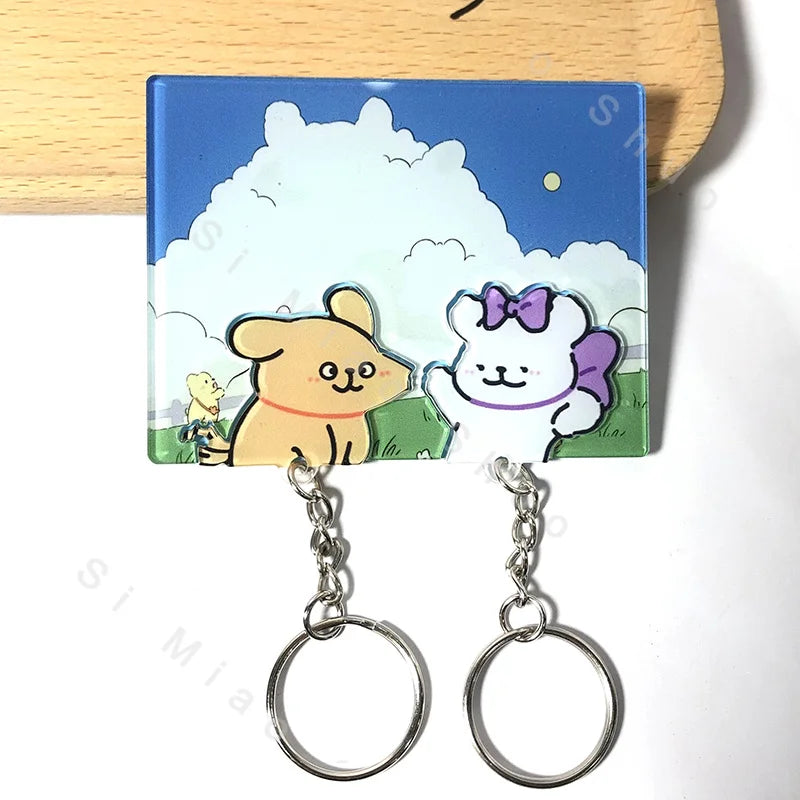 Wall-Mounted Key Holder House Couple Keychain Hanger Shared Keychains Up Movie Key Holder Jigsaw Key Ring Holder Christmas Gift