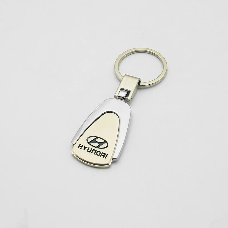 Metal/Leather Car Keychain Badge Emblem For Hyundai Elantra Kona i10 i20 i30 ix25 ix35 Tucson N Line Key Chain Rings Accessories