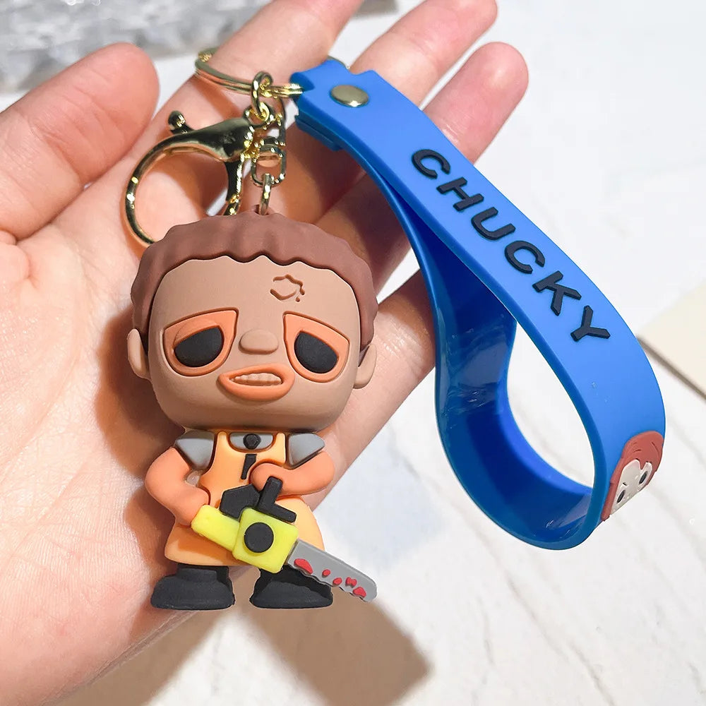 Horror Movie Keychain Cartoon Chucky Doll Pendant Key Chains Bag Car Keyring llaveros Punk Jewelry Gifts New Wholesale