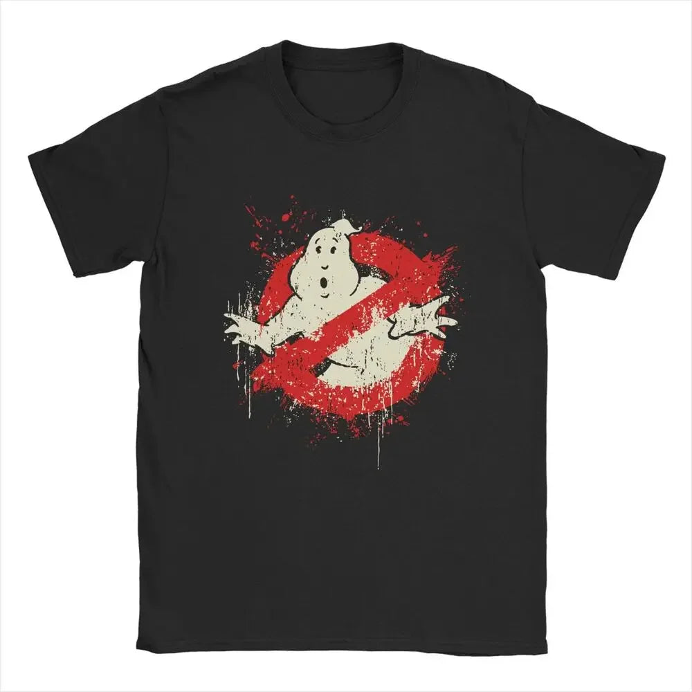Classic Ghostbuster Movie Print T-Shirts Men Clothes 100% Cotton Summer Short Sleeve Loose Women Tees Harajuku Oversize T Shirt