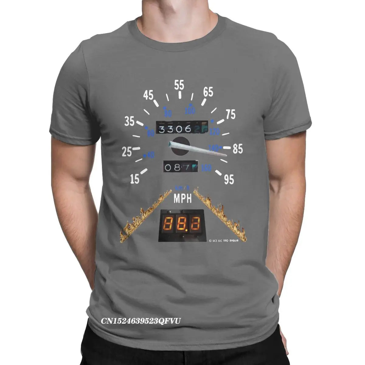 Back To The Future 88 MPH Men's Tshirt Time Travel Movie BTTF Leisure Tees Harajuku T-Shirts Premium Cotton Adult Clothes