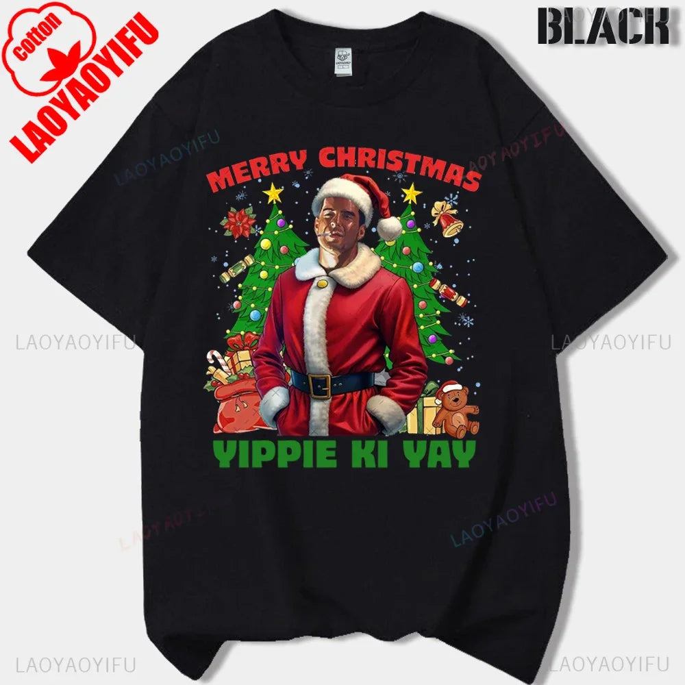 Film Tshirt Die Hard Movie Christmas Party 1988 Bruce Willis Man Vintage TShirt Male 90s Retro T Shirt Men Clothing Ropa Hombre
