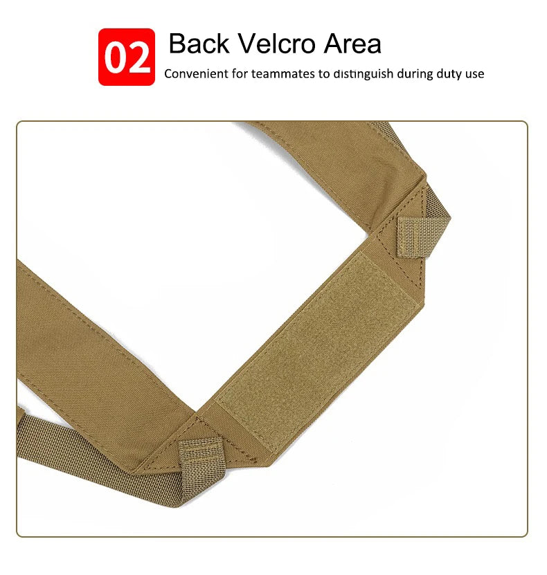 Military Tactical Vest Chest Rig with Adjustable Straps & Large Capacity Pouch for Outdoor Adventure & Tactical Missions