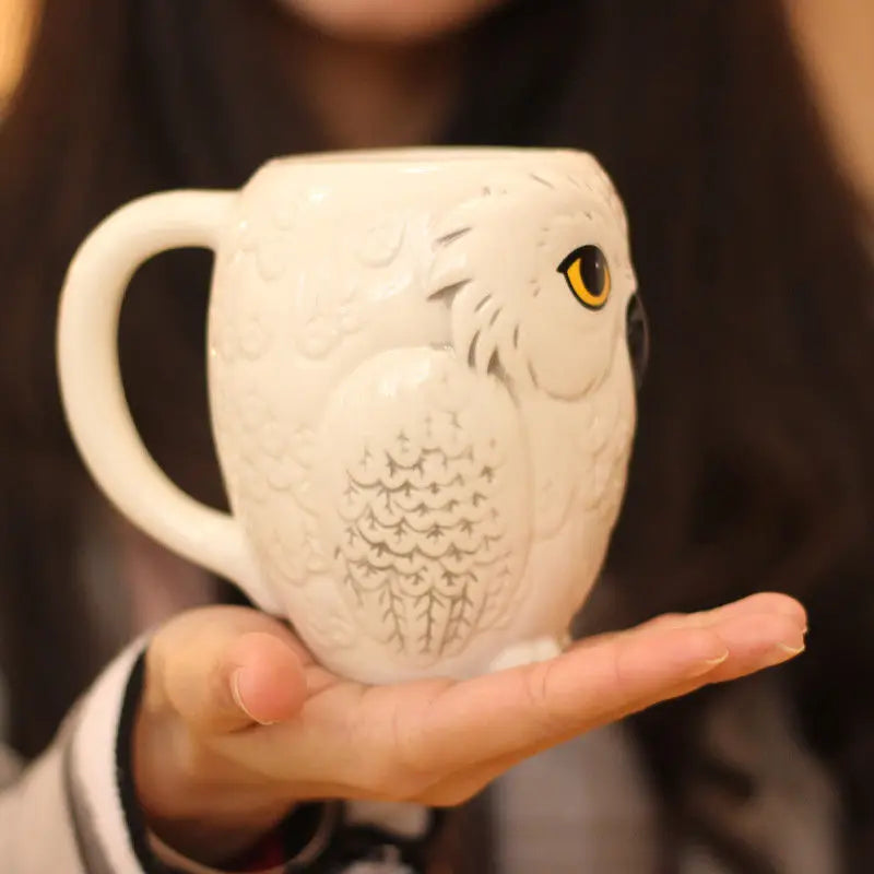 Harry Potter Three-Dimensional 3d Relief Mug Hedwig Owl Mug Admission Notice Messenger Ceramic Cup Owl Mug Office Coffee Cup