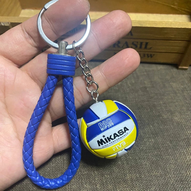 PVC Volleyball Keychain ball toy Sport Key Chain Gift Car Ball Key Holder Ring For Players Men Women Keyring Birthday Gift