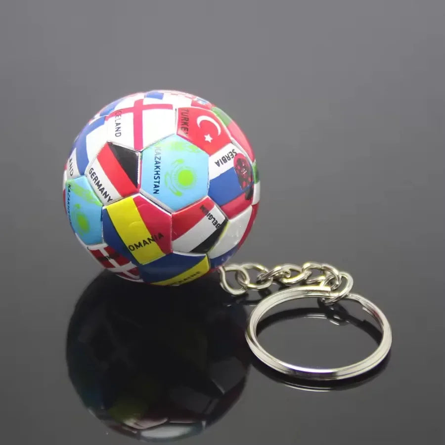 3D Sports Football Keychains Plastic Souvenirs PVC Keyring Men Soccer Fans Keychain Pendant Bag Hanging Decoration Fans Gift