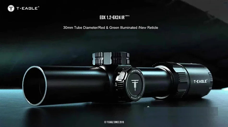 T-EAGLE EOX 1.2-6X24 IR Tactical Riflescope Hunting Spotting Rifle Scope Optical Collimator Air Gun Airsoft PCP Sight