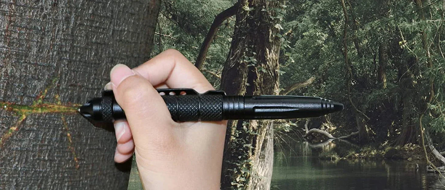 Military Tactical Pen, Professional Self Defense Pen, Emergency Glass Breaker Pen - Tungsten Steel, Writing Tool
