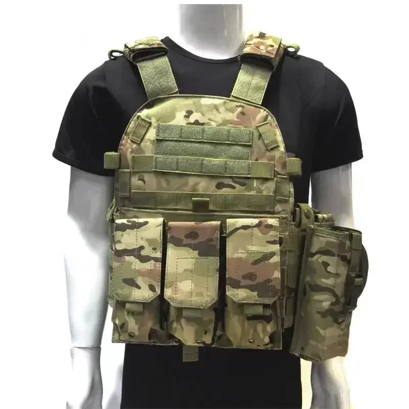 6094 Military Tactical Vest Body Armor Combat Army CS Gear Hunting Plate Carrier Airsoft Accessories Wargame Pouch Molle Vest
