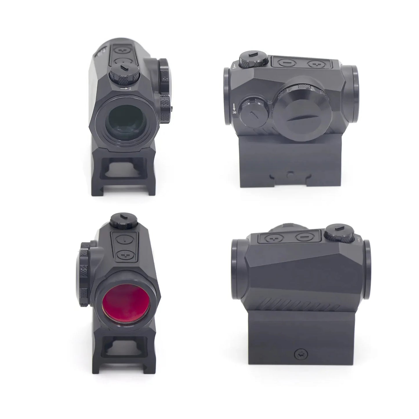 Tactical 1x20mm Reflex Red Dot Sight Riflescope with Free Mount Rails Optic - Blackout Rear Sight for Shield Handguns