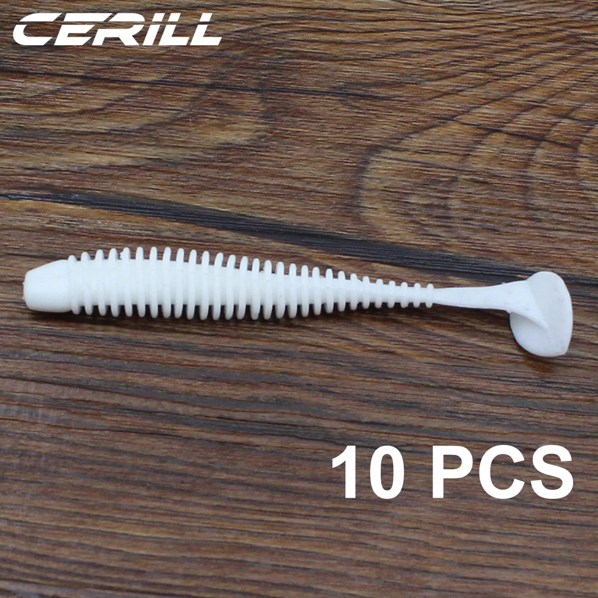 Cerill 10 PCS 6 cm 7.5 cm Silicone T Tail Worm Soft Fishing Lures Artificial Baits Bass Jigging Wobblers Swing Swimbait Tackle