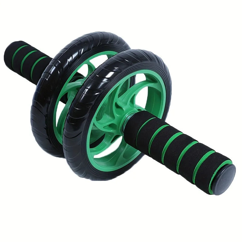 Abdominal Muscle Wheel Double Wheel Healthy Abdominal Wheel Slimming Belly Men's and Women's Fitness Equipment Silent Roller