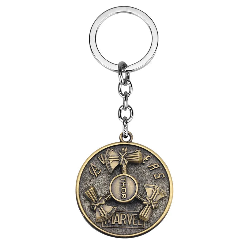 Marvel Superhero Metal Keychain for Bag, Avengers Pendant, Thor Hammer, Deadpool, Spiderman, Iron Man, Captain America Keyrings