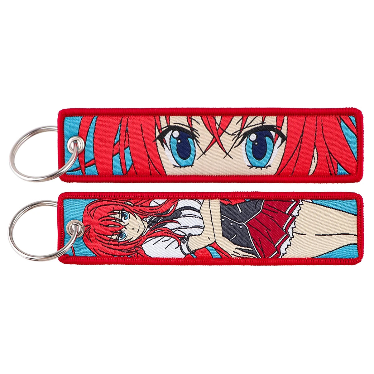 Japanese Anime Embroidered Keychain for Car Keys Keychains Women Keyring Men Original Fashion Jewelry Anime Accessories