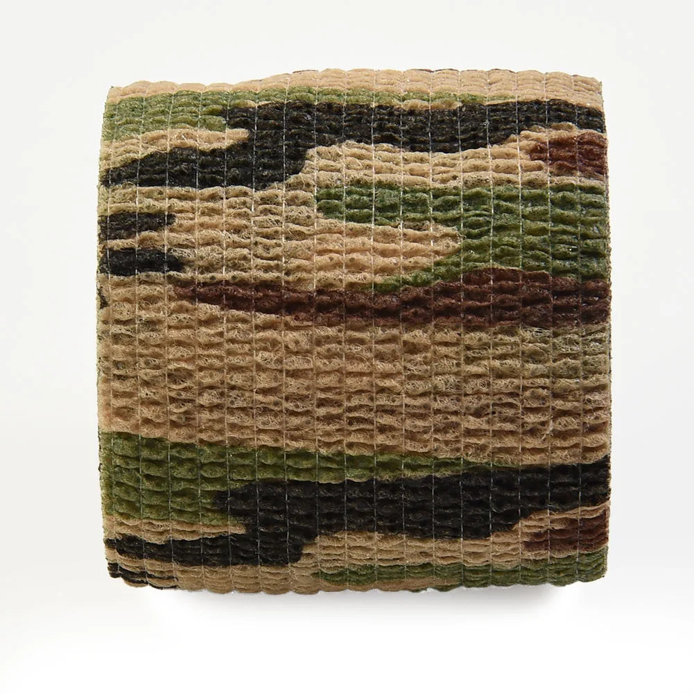 Hand Tool Camo Form Reusable Self Cling Camo Hunting Rifle Provide Insulation Fabric Tape Wrap Polyester Camouflage Equipment