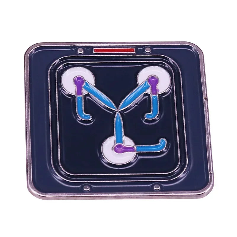 Movie Back To The Future Enamel Pins Interesting Metal Lapel Badge Denim Jacket Backpack Pin Men Women Fashion Jewelry Gifts