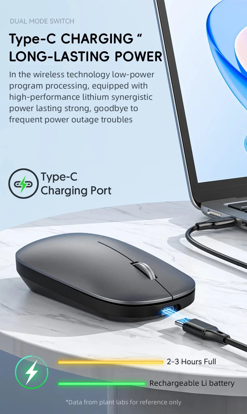 Xiaomi Wireless Mouse Type-C Charging Silent Click Portable Office Ergonomic Laptop Universal Lightweight Office Game No-Noise
