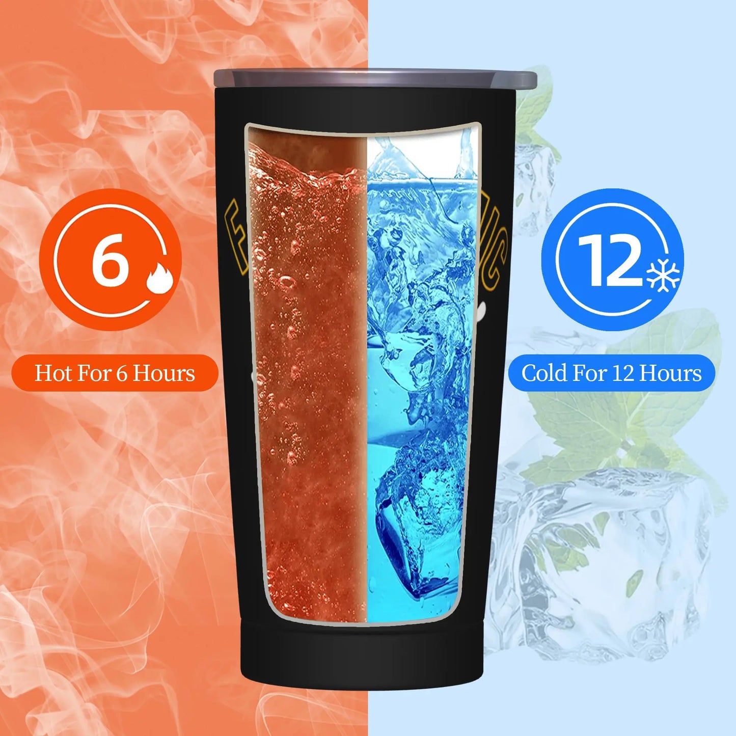 Cartoon Fantasia Mickey Tumbler Vacuum Insulated Magic Wizard Thermal Cup with Lid Straw Office Home Mugs Hot Cold Drink, 20oz