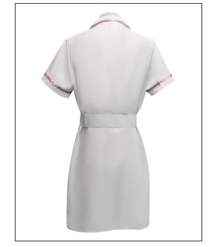 Movie Joker Cosplay Jack Nurse Costume Uniform Cosplay Scary Bat Joker Dress Pocket Watch Pen Halloween Cos Set