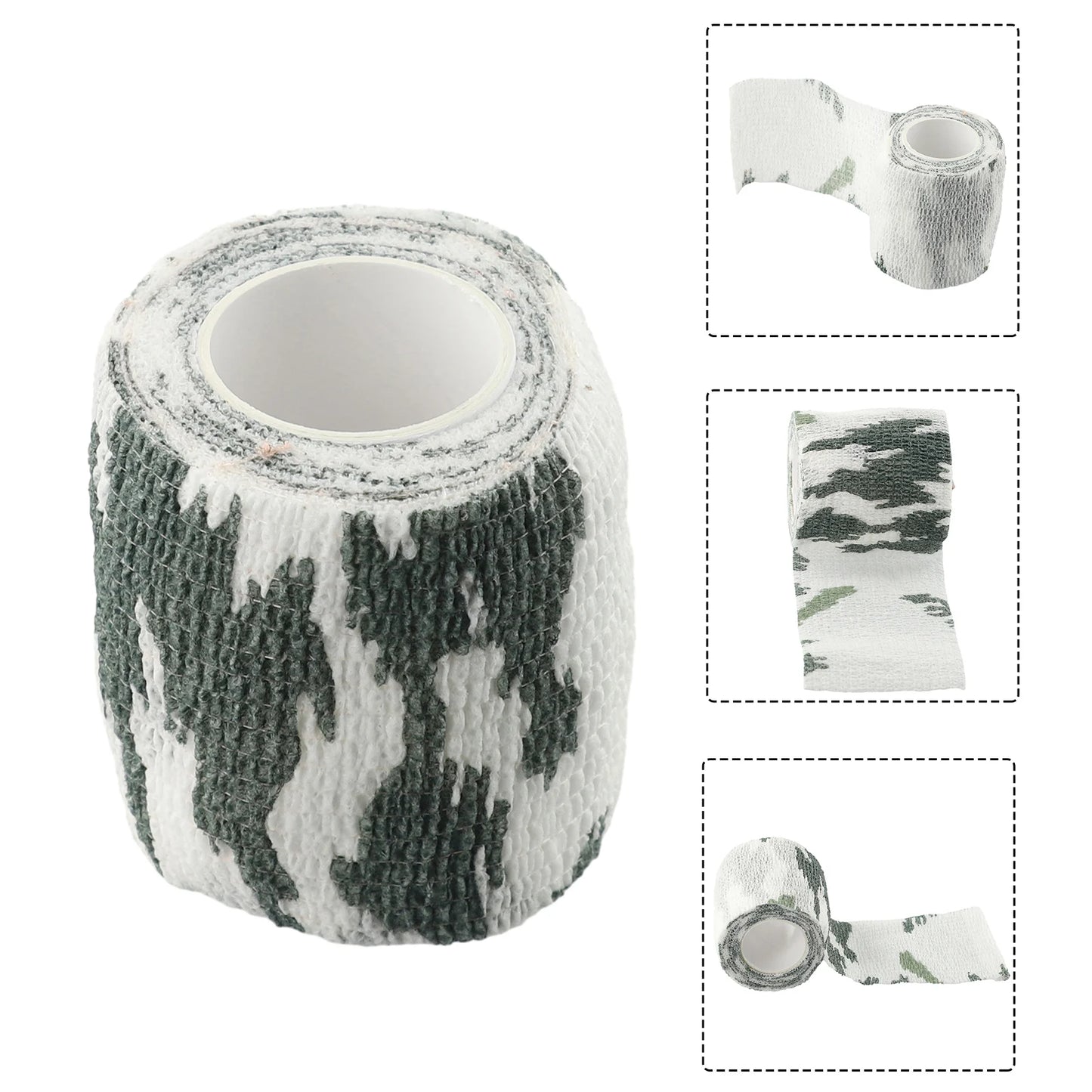 Hand Tool Camo Form Reusable Self Cling Camo Hunting Rifle Provide Insulation Fabric Tape Wrap Polyester Camouflage Equipment