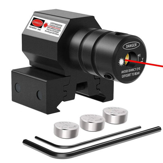Tactical Red Dot Laser Sight Adjustable Laser Sight with Picatinny Rail Mount for Pistol Handgun Rifle Gun Hunting Accessary
